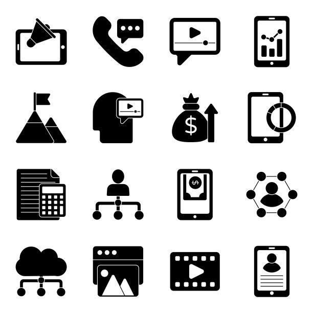 商业推广扁平图标包图片下载