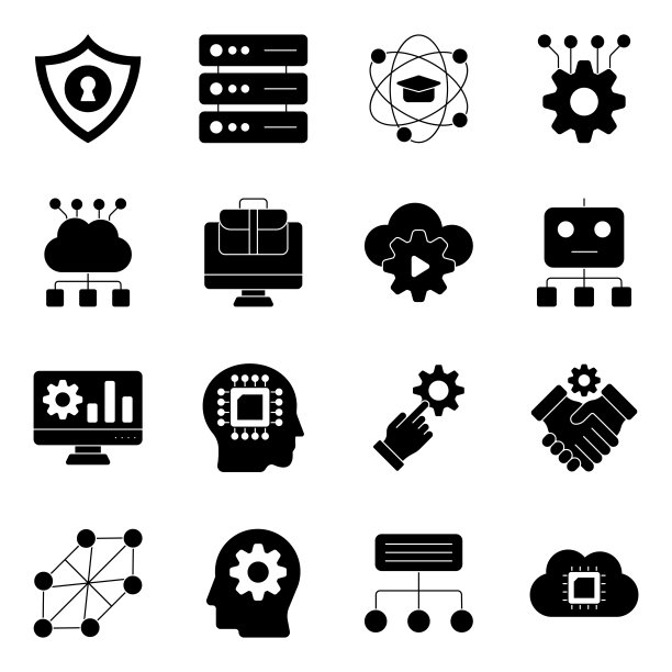 网络连接glyph图标组合图片下载