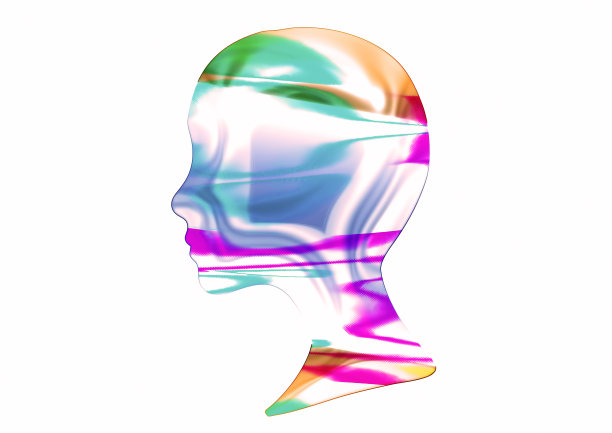 艺术人物侧面的剪影说明图片下载