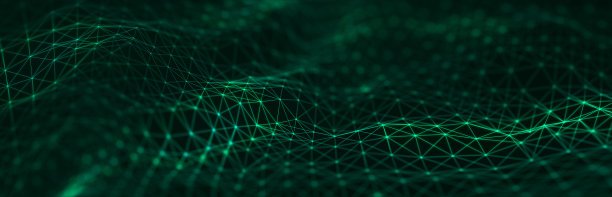 数字技术背景。用点和线相连的抽象结构。大数据。3 d渲染。图片下载