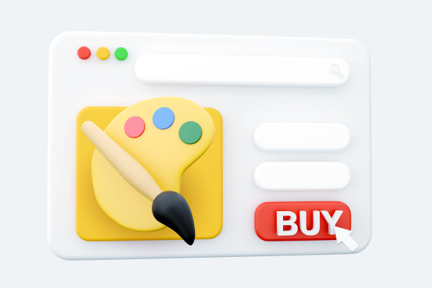 3D渲染网页的艺术调色板刷，3D图标，粉彩最小的卡通风格孤立。3D渲染网页调色板和画笔图标。图片下载