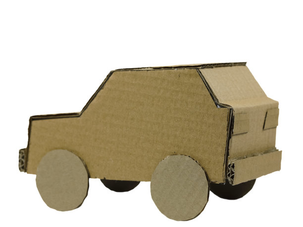 一个小型汽车模型是用纸板做的图片下载