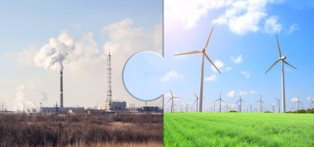 生态、自然、污染、清洁能源的概念。环境污染图片下载