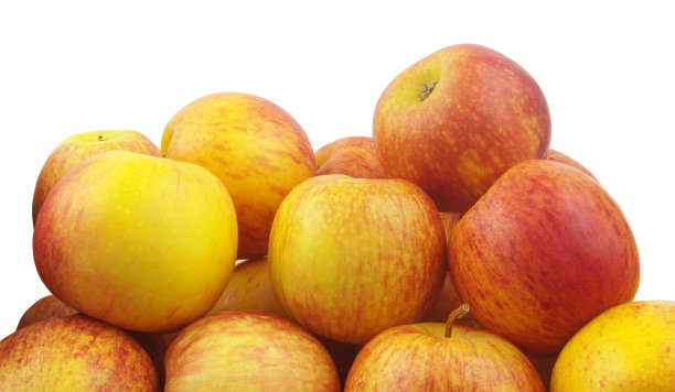 一堆苹果孤立在白色图片下载