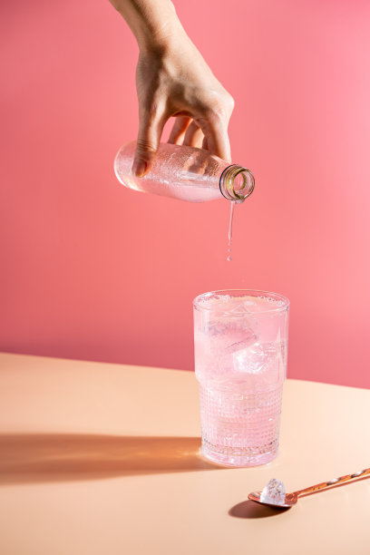 夏季茶点粉红色饮料图片下载