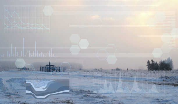 在地下储存设施储存天然气的概念。全球能源危机伴随着天然气储存设施的清空和能源载体成本的上升图片下载