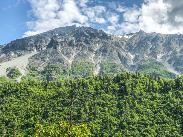 春天的阿拉斯加山脉图片下载