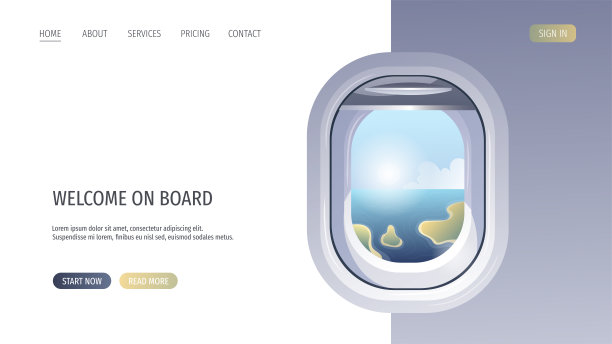 飞机的窗户或舷窗，可以俯瞰海洋中的岛屿。图片下载