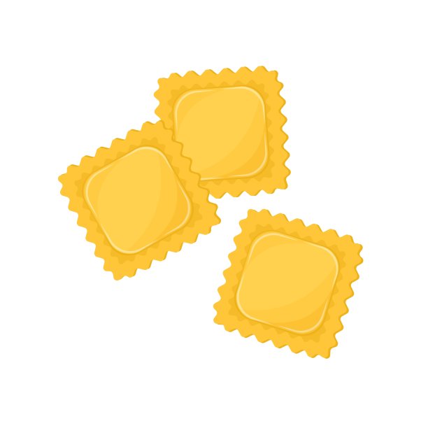 意大利菜。面条水饺。矢量插图卡通平面图标孤立在白色。图片下载