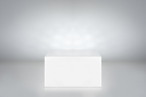 灰色背景上的空白白色底座图片下载