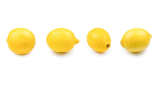 柠檬孤立在白色背景。用于测试或设计的空间。图片下载