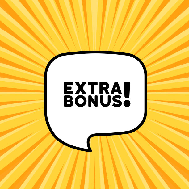 语音泡沫额外奖金文本。复古漫画风格。波普艺术风格。矢量线图标的业务和广告图片下载