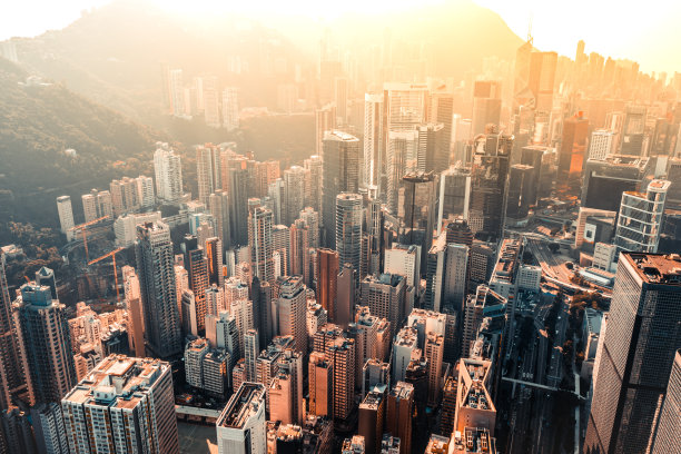 香港的日落图片下载