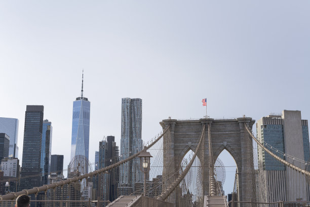 日出时的布鲁克林大桥，纽约市图片下载