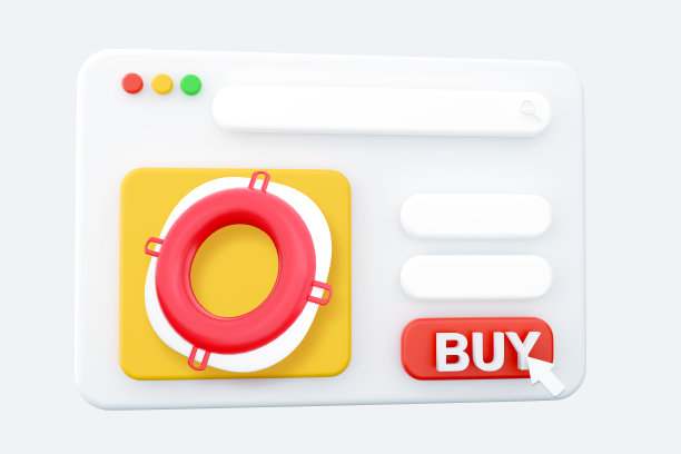 3D渲染网页帮助，安全，安全的概念。救生圈，救生圈已隔离。3D渲染网页。图片下载