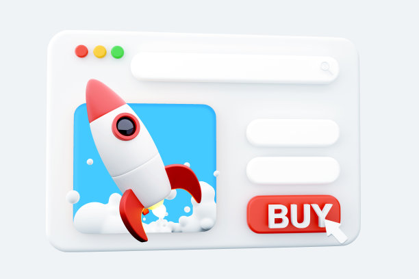 在蓝天背景上发射火箭。创业探索理念。3D渲染网页图片下载