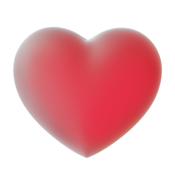 心由磨砂玻璃制成，3D插图图片下载