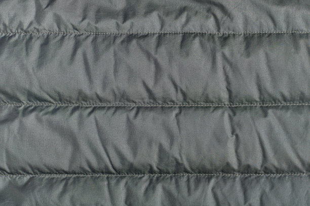 纺织背景，绿色绗缝锦纶羽绒服质地图片下载