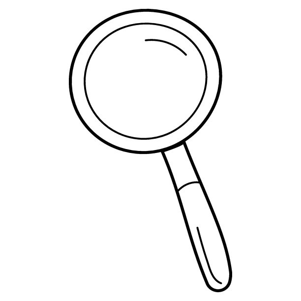 放大镜涂鸦风格搜索或缩放标志。矢量插图(黑色)图片下载