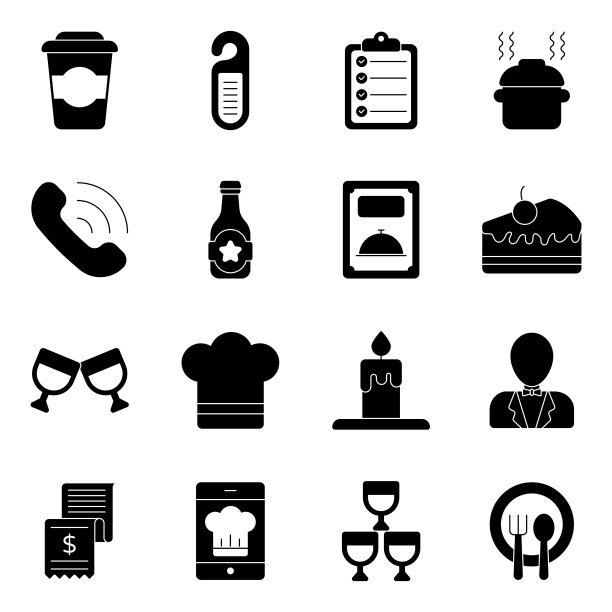 食品与食用标志图标包图片下载