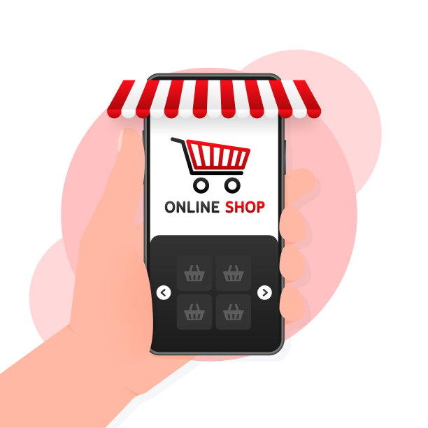 平面商店，任何用途的伟大设计。3 d矢量图标。平面向量插图。在线商店图片下载