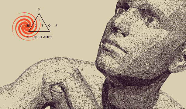 时间去思考。寻找答案。点画的效果。3 d矢量插图。图片下载