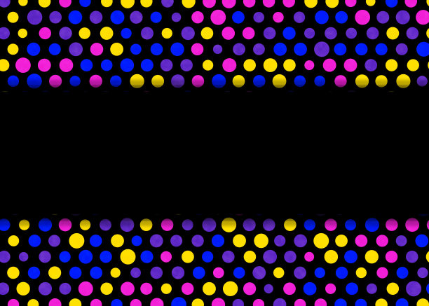 黑色背景上带有复制空间的圆点构成的几何图案图片下载