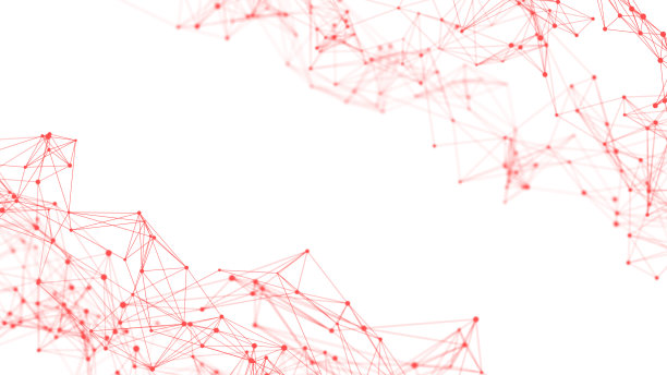 摘要数字通信点。技术背景。网络连接结构。颜色丛的效果。3 d图片下载