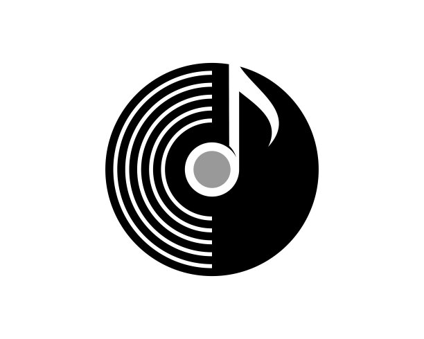 里面有音乐音符的黑色音乐黑胶图片下载