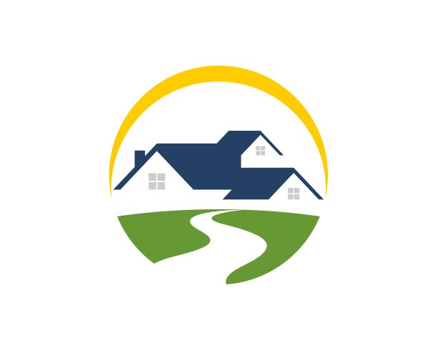 房地产房子与道路和日落图片下载