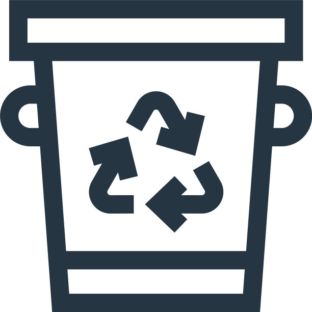 回收站图标孤立的白色背景图片下载