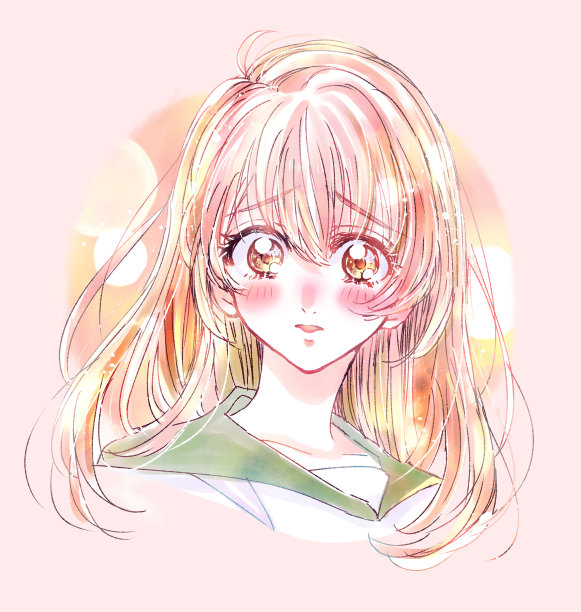 女学生恋爱的插图图片下载