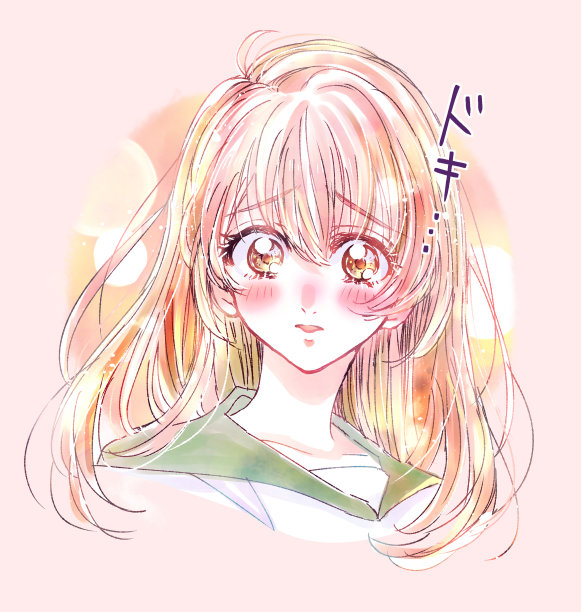 女学生恋爱的插图图片下载