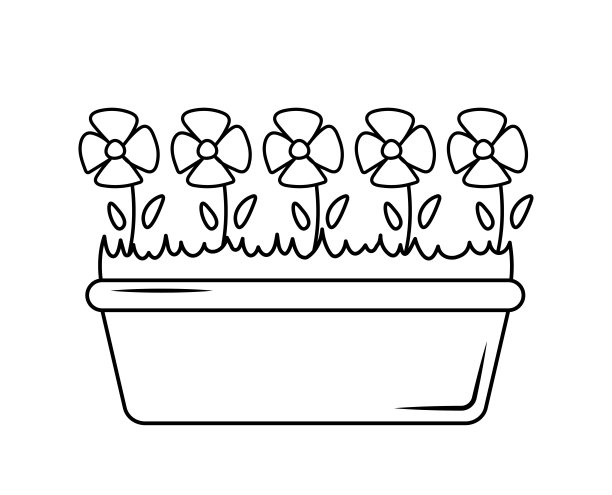 花盆里的家庭花，室内的花草。图片下载