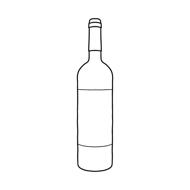 酒瓶与标签模型。图片下载