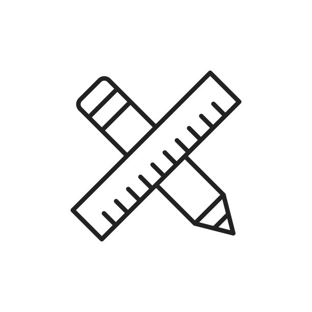 铅笔和尺子在图形设计图标。高质量的黑色矢量插图。“n图片下载