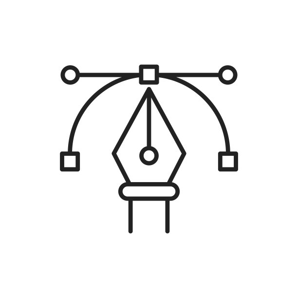 钢笔工具在图形设计图标。高质量的黑色矢量插图。“n图片下载