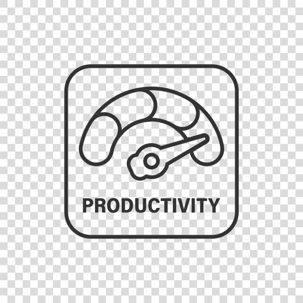 生产力图标在扁平的风格。孤立背景上的过程策略矢量插图。Seo分析标牌经营理念。图片下载