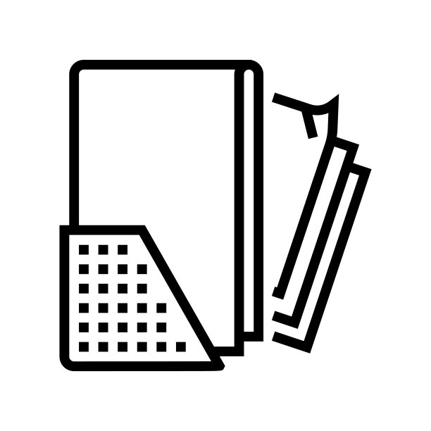 皮革材料线条图标矢量插图图片下载