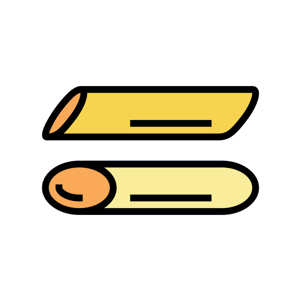 意大利面颜色图标矢量插图图片下载