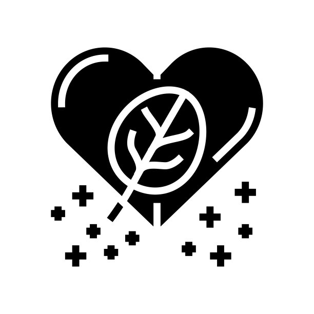 健康菠菜字形图标矢量插图图片下载