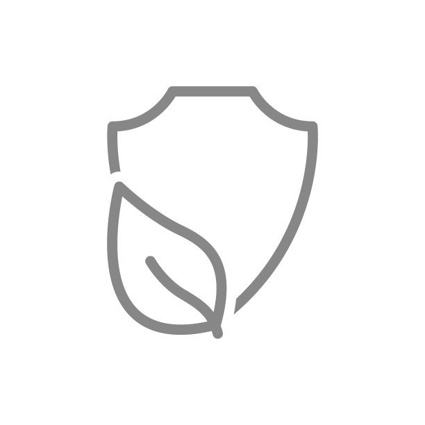 防护罩与叶线图标。安全自然，保护自然图片下载