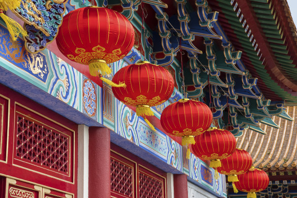 香港历史中国庙宇的外观图片下载