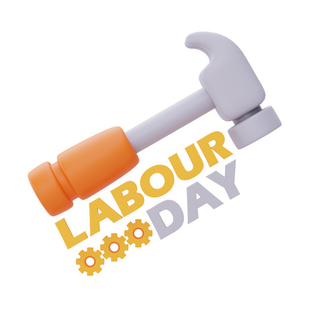 劳动节使用建筑工具和设备。三维渲染图片下载