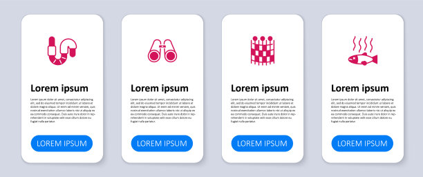 设置死鱼渔网图案双筒望远镜图片下载