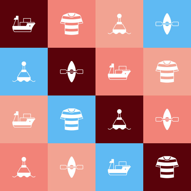 设置流行艺术货船条纹水手t恤图片下载