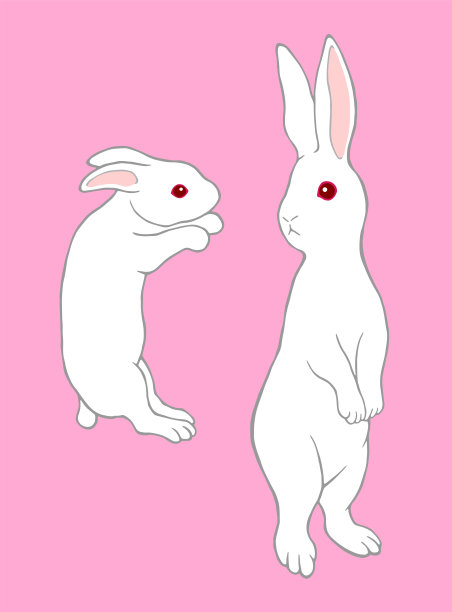 可爱的兔子图标集图片下载