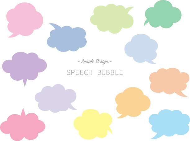 简单的彩色平面语音气球框架设置图片下载