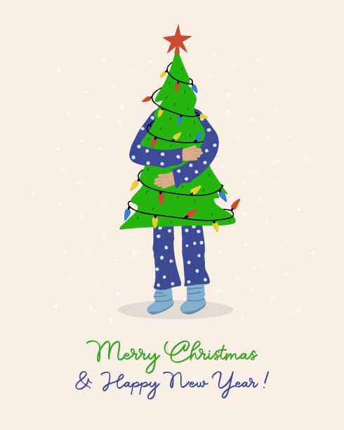 圣诞快乐贺卡男捧一捧图片下载