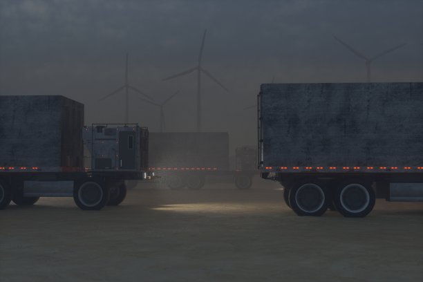 自动驾驶清洁能源物流理念图片下载